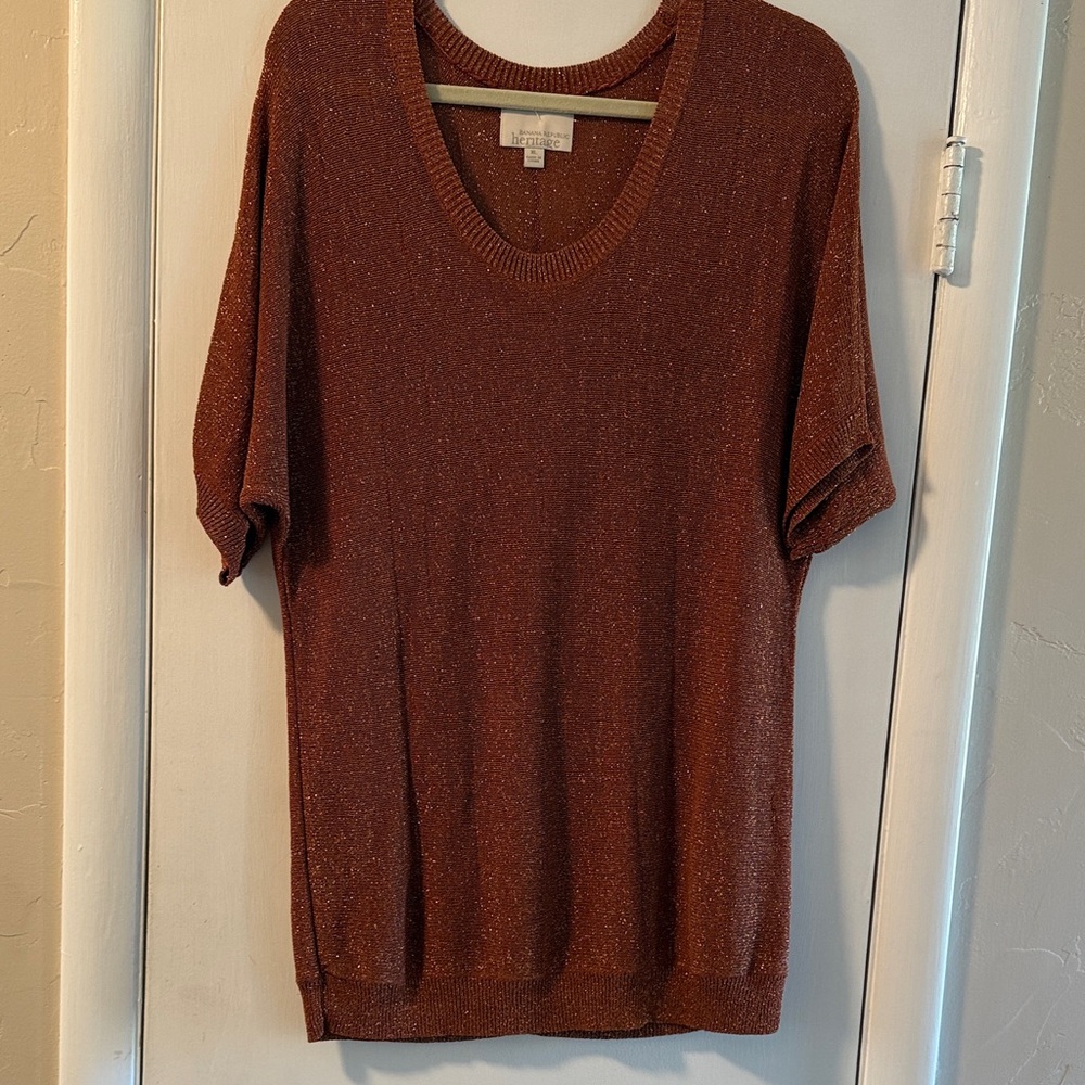 Banana Republic Brown Short Sleeve Top